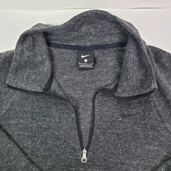 Nike Women Size S Charcoal Gray Therma-FIT 1/4 Zip Pullover Training Top - Picture 6 of 11